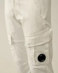 Discount C.P. Company U16 Diagonal Fleece Cargo Shorts Gra Melange