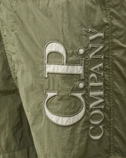 Store C.P. Company U16 Diagonal Fleece Cargo Shorts Gaze Hvid