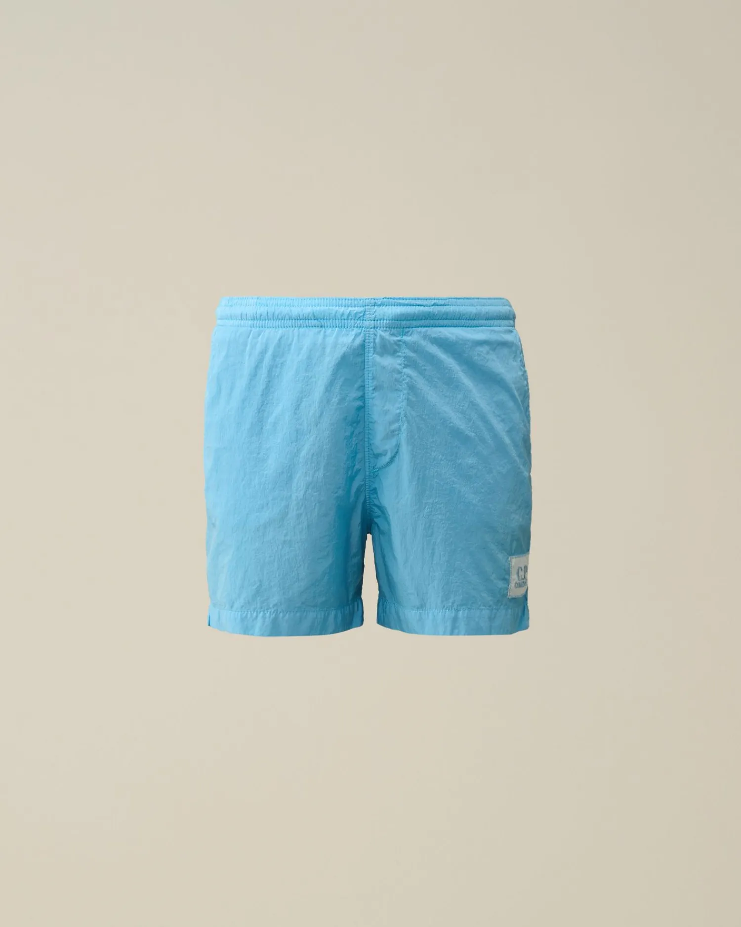 Shop C.P. Company U16 Diagonal Fleece Cargo Shorts Gaze Hvid