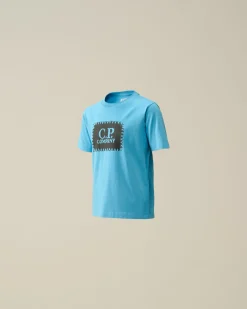 New C.P. Company U16 Diagonal Fleece-Sweatshirt Niagara-Bla