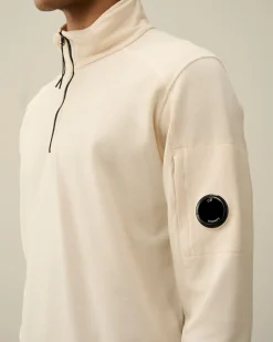 Store C.P. Company U16 Let Fleece Blandet Grafisk Haettetroje Gra Melange
