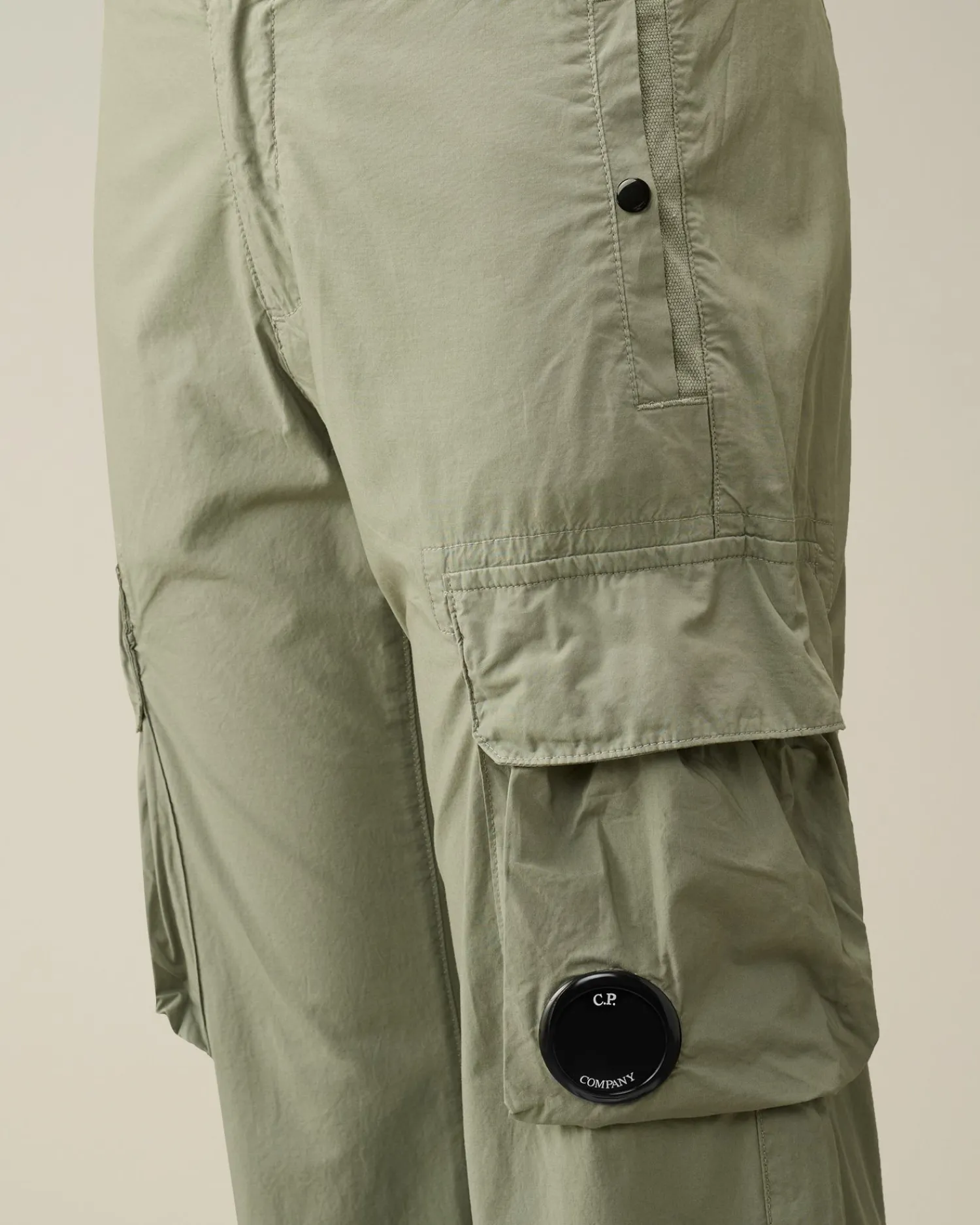 Best C.P. Company U16 Stretch Gabardine Cargo Bukser Turbulens-Gra