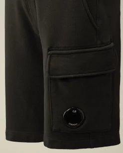 Sale C.P. Company U16 Stretch Gabardine Cargo Bukser Sort