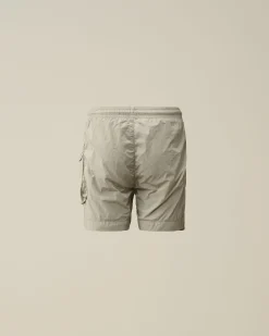 Outlet C.P. Company U16 Tela Parachute Cargo Shorts Guld Flamme-Orange