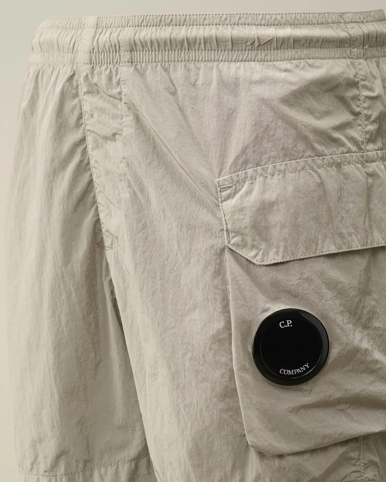 Outlet C.P. Company U16 Tela Parachute Cargo Shorts Guld Flamme-Orange